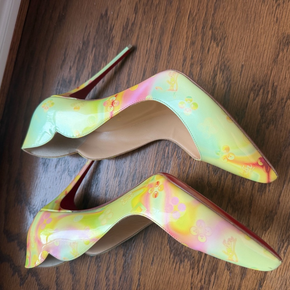 Christian Louboutin Yellow and Pink Heels - Picture 4 of 5